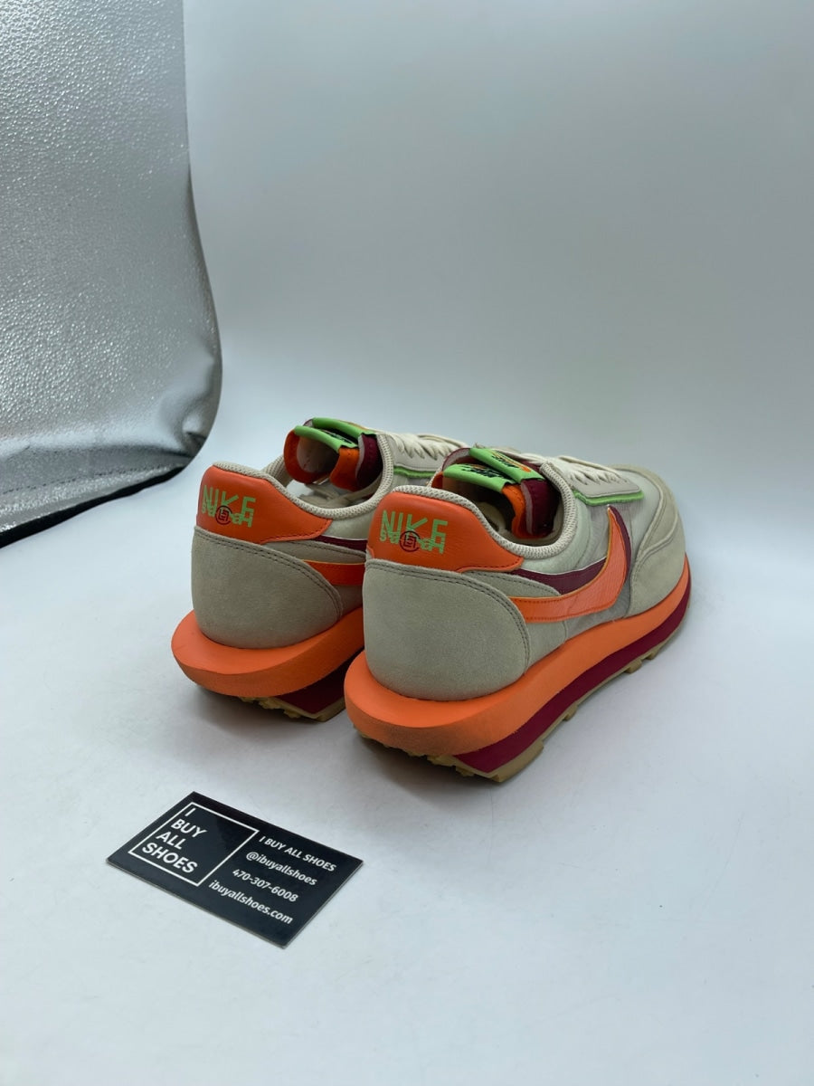 Nike LD Waffle sacai CLOT Kiss of Death Net Orange Blaze 11.5 (Moderately Worn Pre-Owned) - Image 5
