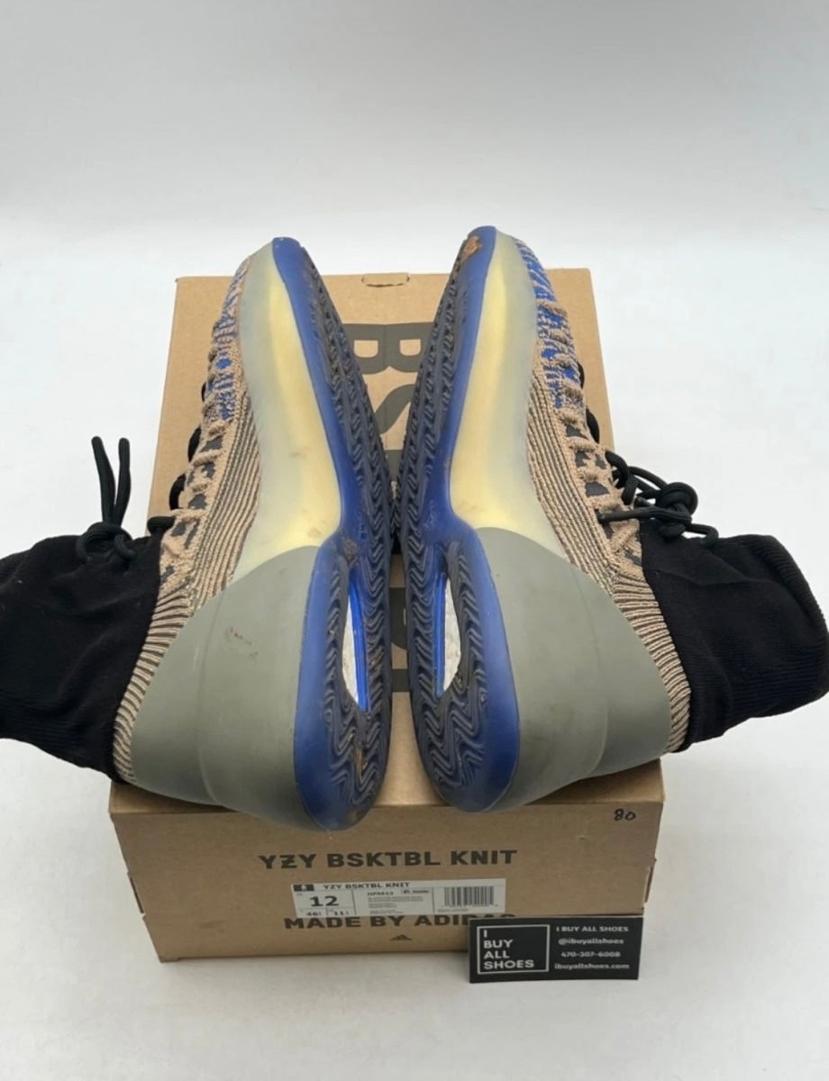 adidas Yeezy BSKTBL Knit Slate Azure 12 (Moderately Worn Pre-Owned)adidasSlate Azure/Black - Image 9