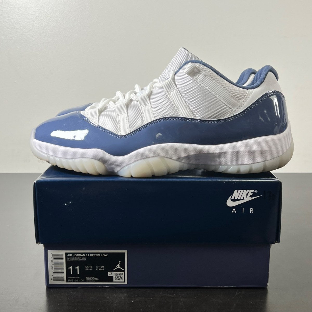 Jordan 11 Retro Low Diffused Blue 11 (Lightly Worn Pre-Owned)JordanWhite/Midnight Navy/Diffused Blue/Football Grey - Image 3