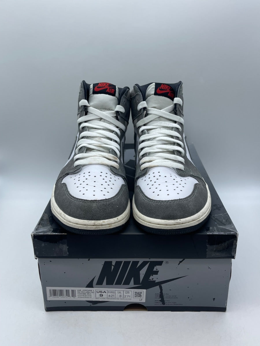 Jordan 1 Retro High OG Washed Black 9 (Moderately Worn Pre-Owned)JordanBlack/Fire Red/Light Smoke Grey/Sail - Image 2