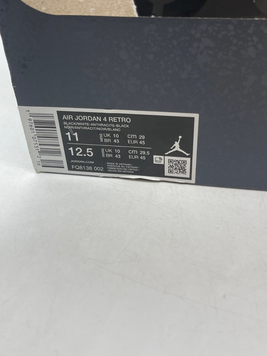 Jordan 4 Retro Fear (2024) 11 (Moderately Worn Pre-Owned)JordanBlack/White/Anthracite/Black/Pure Platinum - Image 9