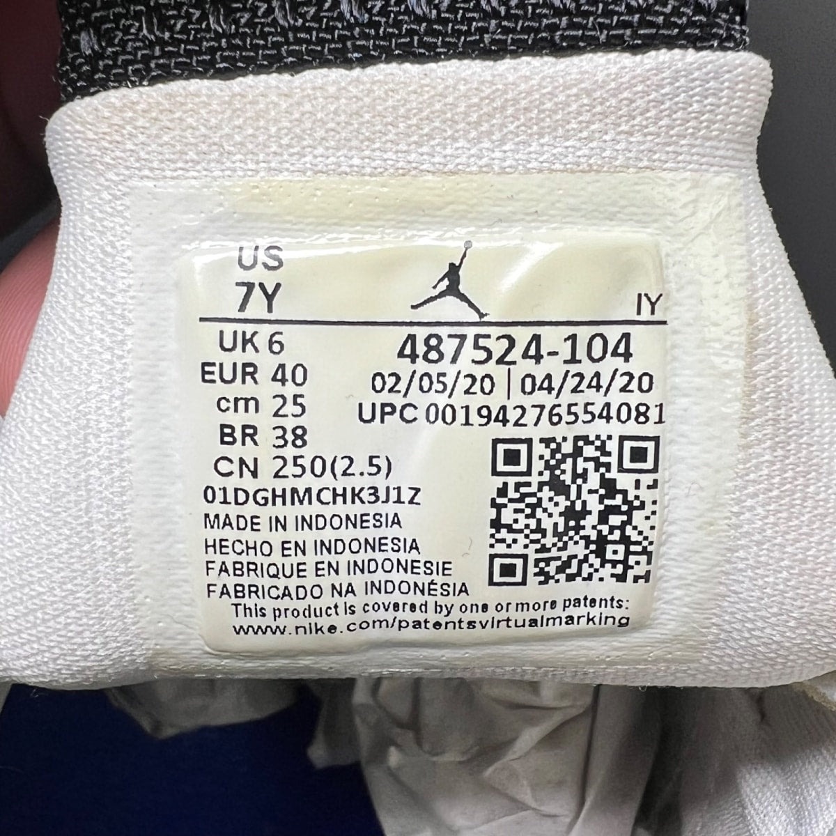 Jordan 14 Retro White Hyper Royal (GS) 7Y (Moderately Worn Pre-Owned)JordanWhite/Black-Hyper Royal - Image 4