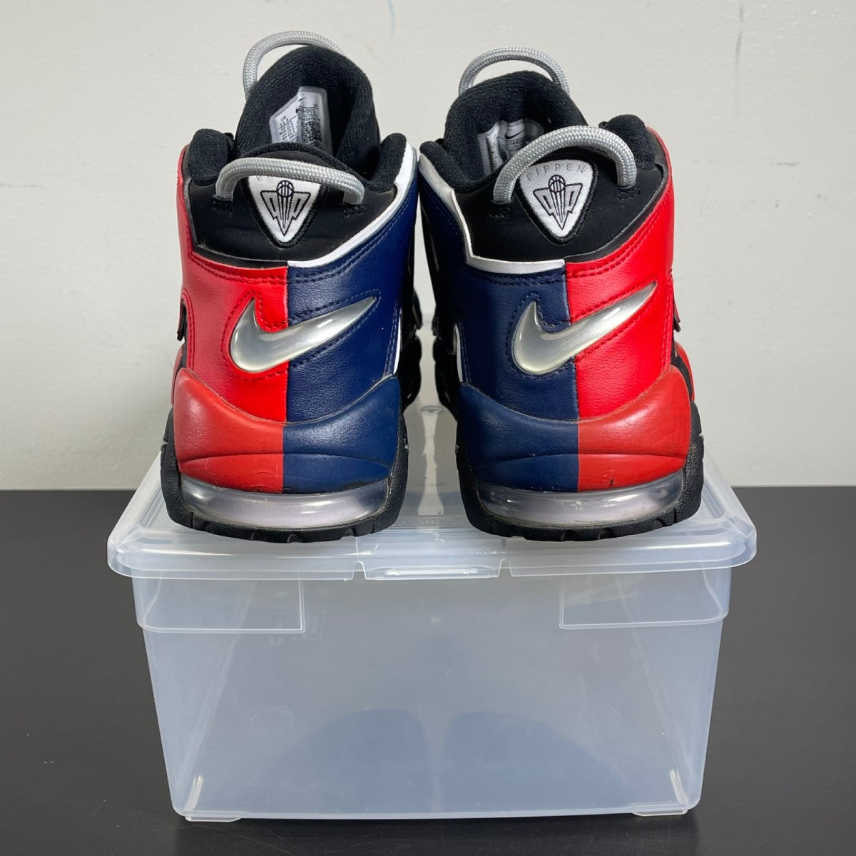 Nike Air More Uptempo 96 Alternates Split Black Varsity Red 11.5 (Moderately Worn Pre-Owned)NikeBlack/University Red-White - Image 4