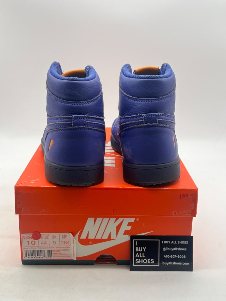 Jordan 1 Retro High Gatorade Rush Violet 10 (Moderately Worn Pre-Owned) - Image 3