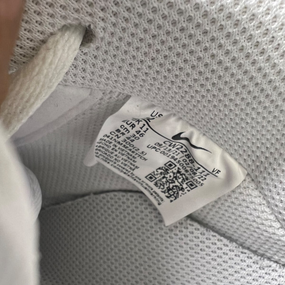Nike Air Force 1 Low '07 White 12 (Moderately Worn Pre-Owned)NikeWhite/White - Image 7