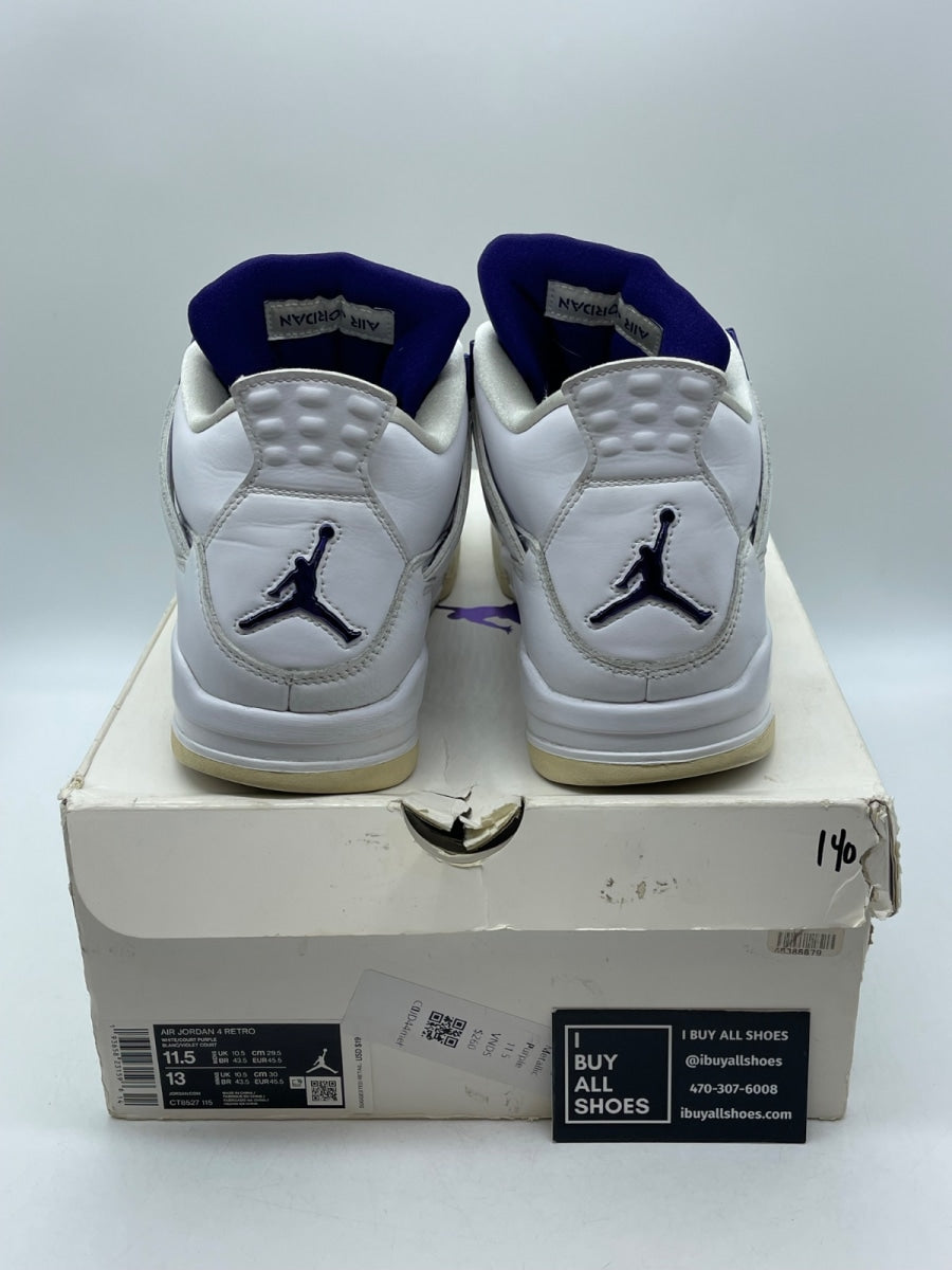 Jordan 4 Retro Metallic Purple 11.5 (Moderately Worn Pre-Owned) - Image 3