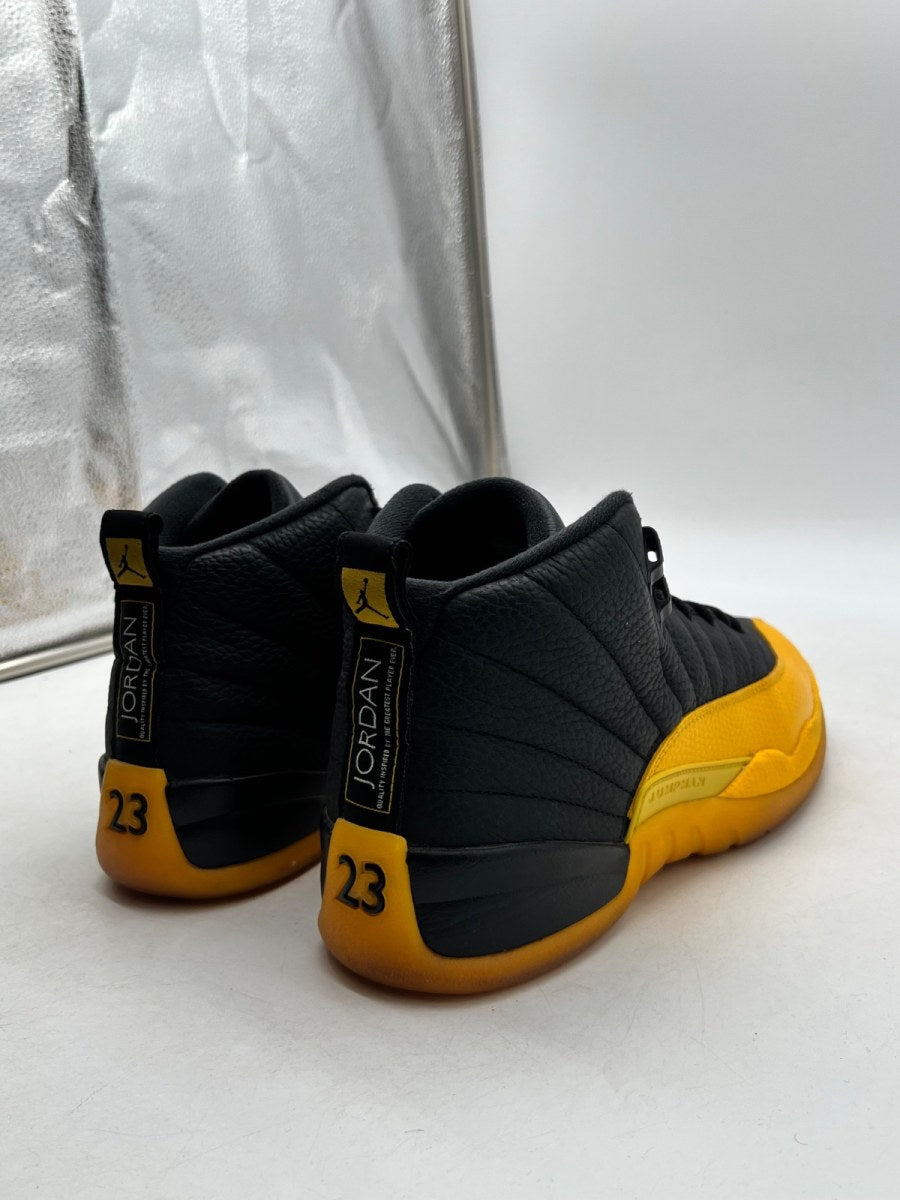 Jordan 12 Retro Black University Gold 8.5 (Moderately Worn Pre-Owned) - Image 3