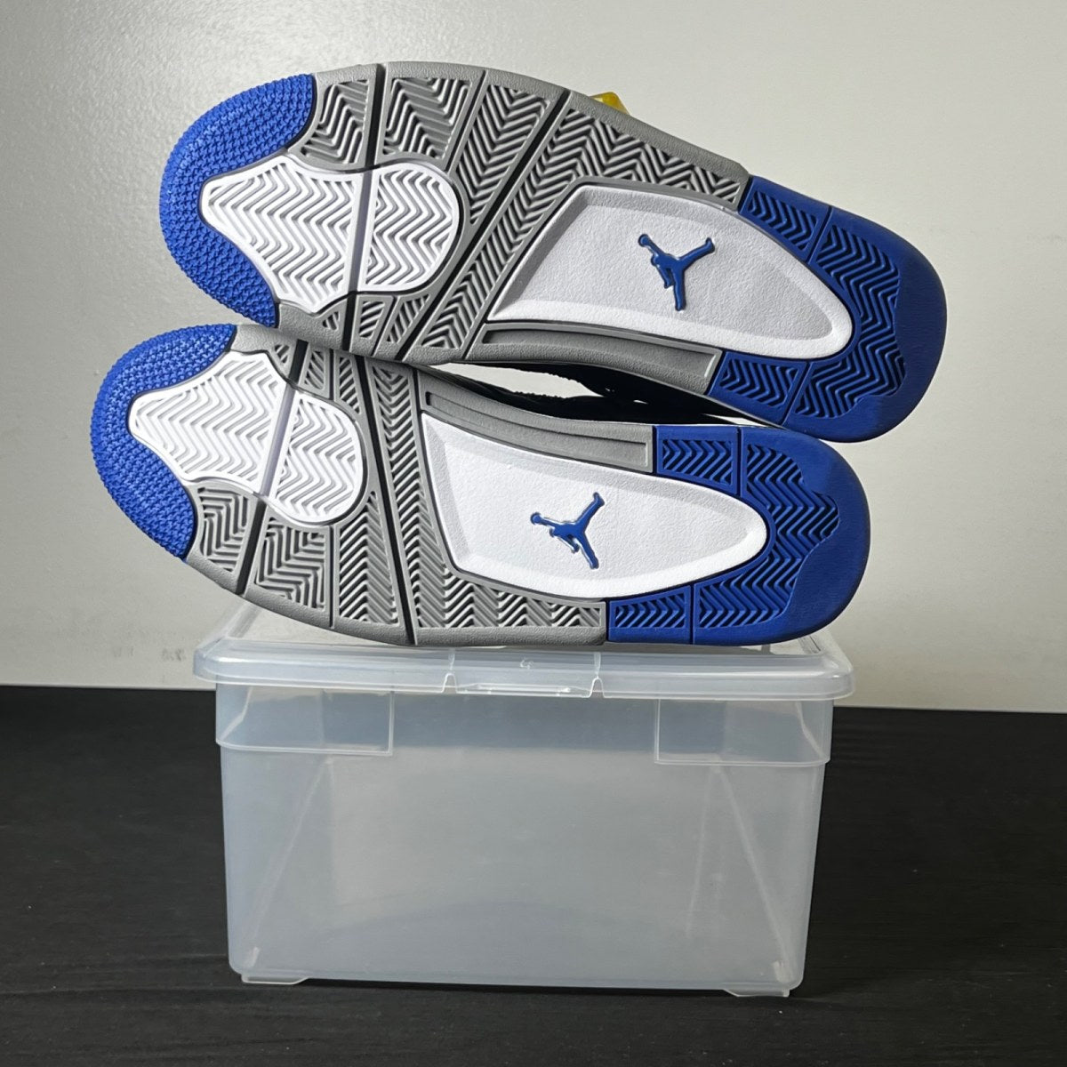 Jordan 4 Retro Motorsports Alternate 10 (New Pre-Owned)JordanBlack/Game Royal-Matte Silver-White - Image 5