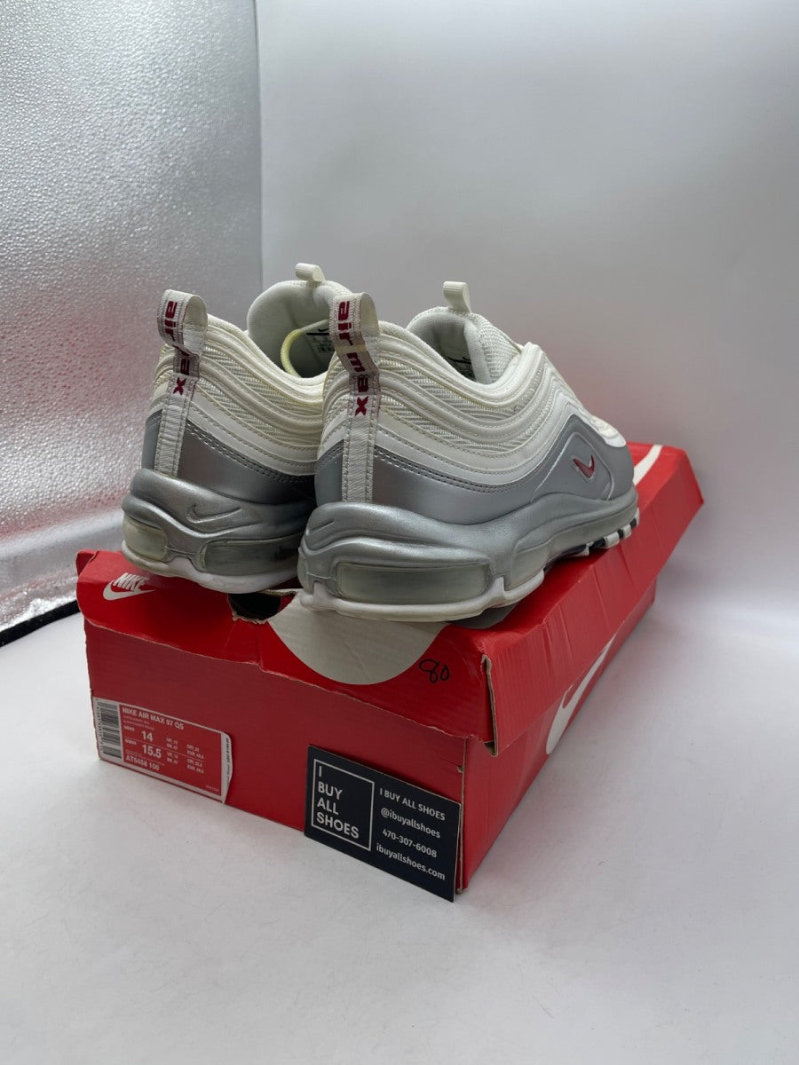 Nike Air Max 97 Silver White 14 (Moderately Worn Pre-Owned) - Image 5