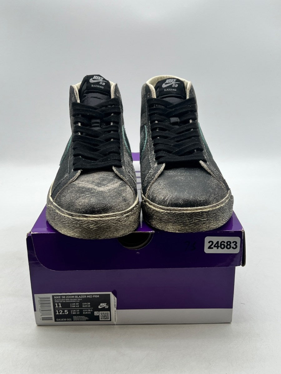 Nike Blazer Mid Faded Black 11 (Lightly Worn Pre-Owned)NikeBlack/Light Dew-Coconut Milk - Image 2