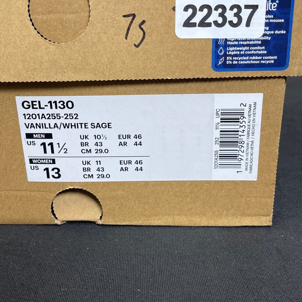 ASICS Gel-1130 Vanilla White Sage 11.5 (Moderately Worn Pre-Owned)ASICSVanilla/White Sage - Image 7