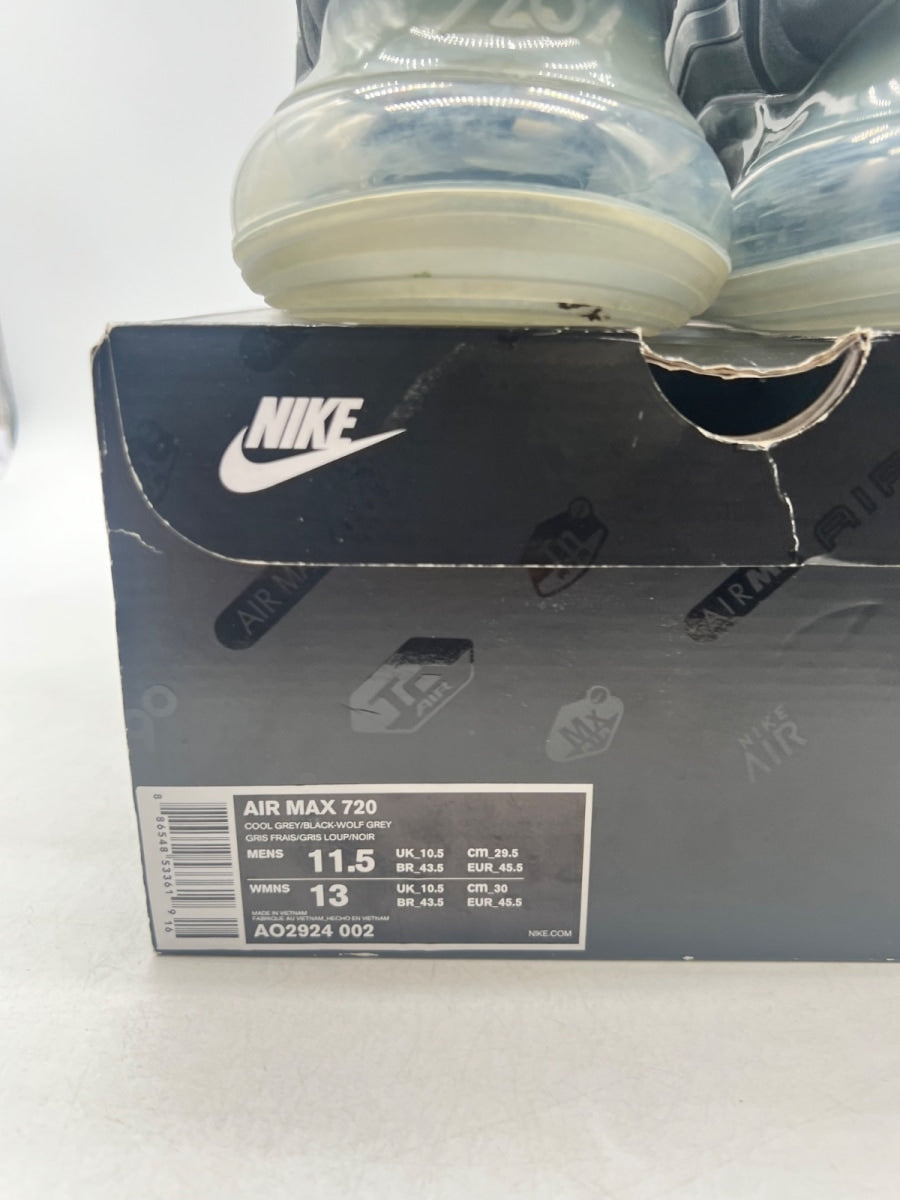 Nike Air Max 720 Carbon Grey 11.5 (Lightly Worn Pre-Owned)NikeAnthracite/Black-Metallic Silver - Image 6