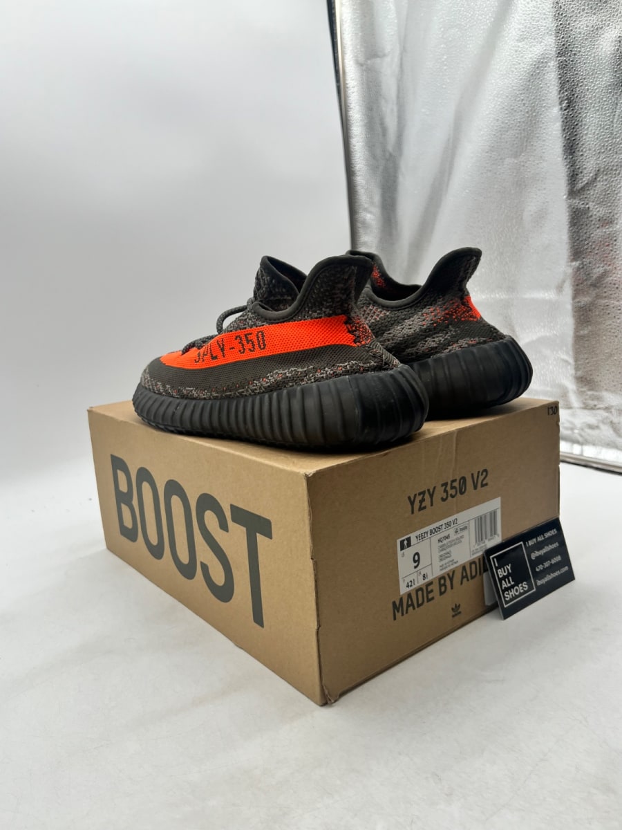 adidas Yeezy Boost 350 V2 Carbon Beluga 9 (Lightly Worn Pre-Owned) - Image 4