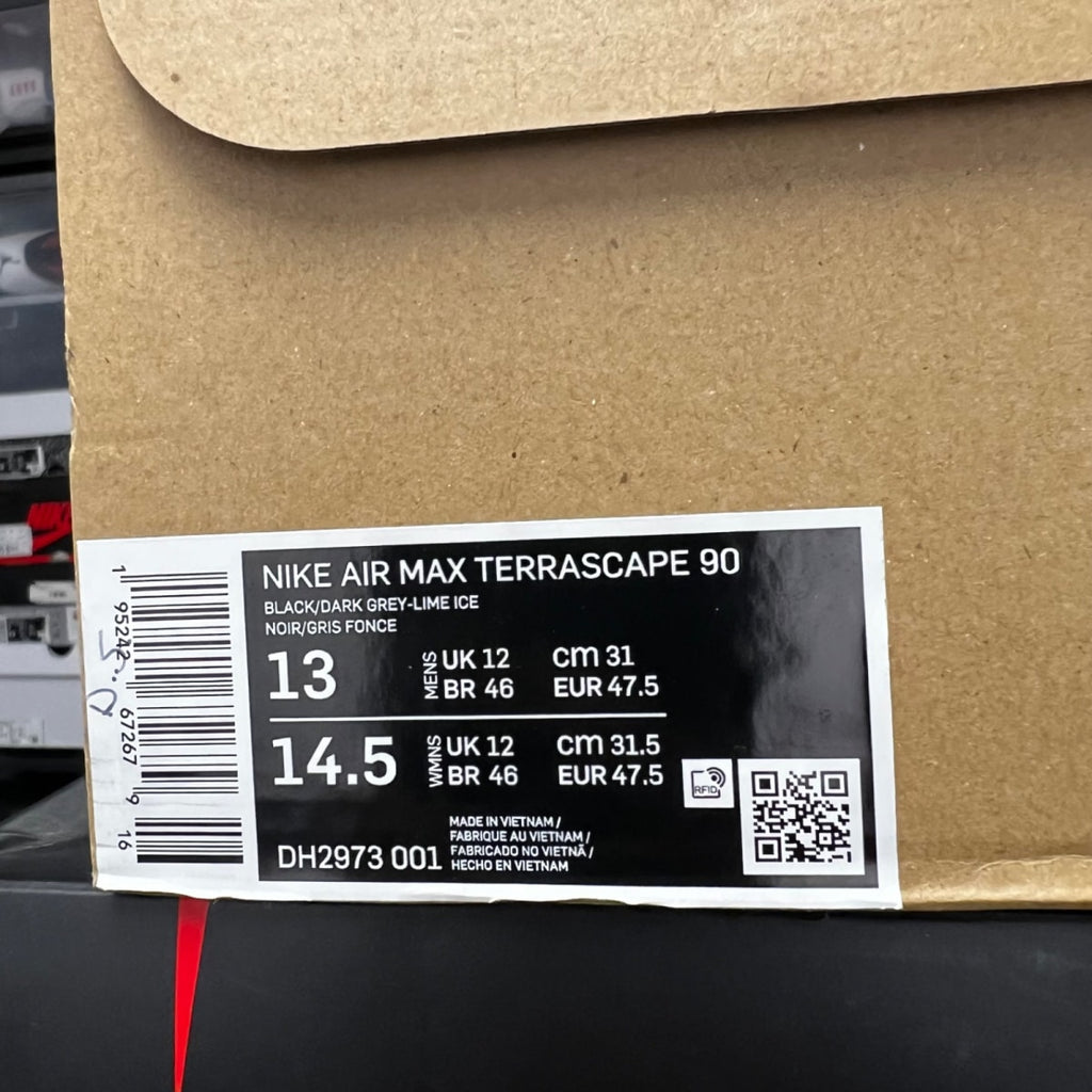 Nike Air Max 90 Terrascape Black Lime Ice 13 (Lightly Worn Pre-Owned)NikeBlack/Lime Ice/Anthracite/Dark Grey - Image 7