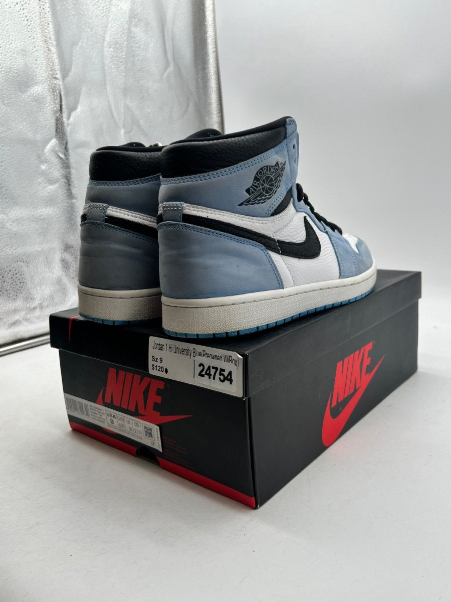 Jordan 1 Retro High OG University Blue 9 (Moderately Worn Pre-Owned)JordanWhite/University Blue-Black - Image 3