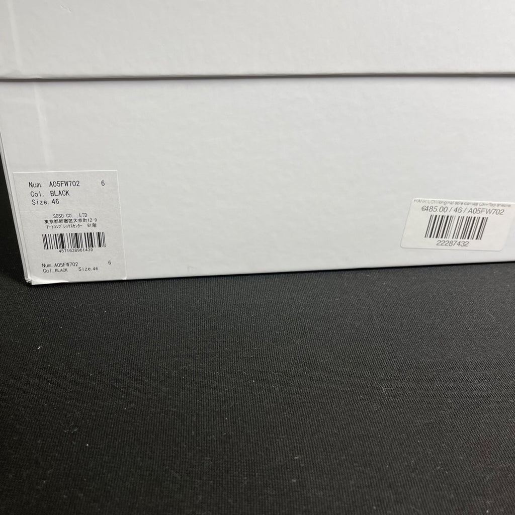 Maison Mihara Yasuhiro Hank OG Sole Canvas Low Black (Size 46) - aux