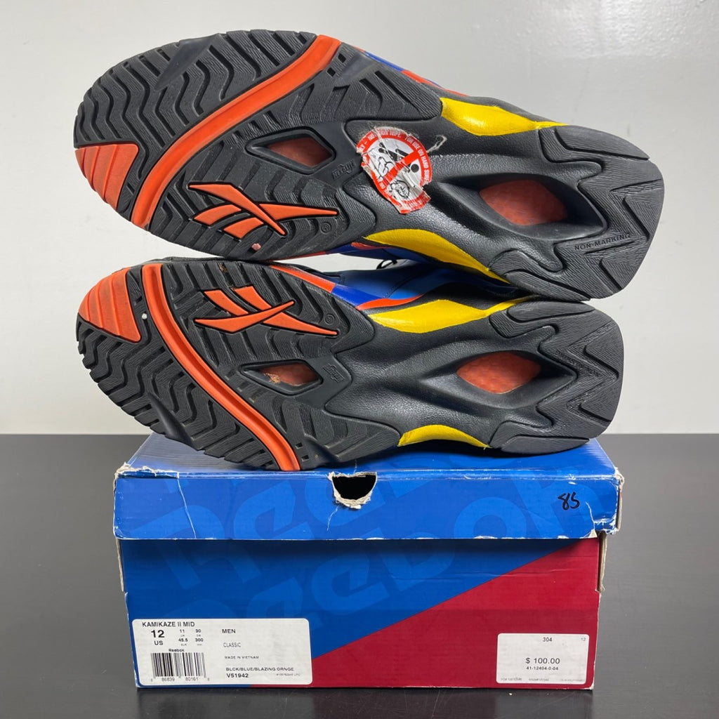 Reebok Kamikaze II OKC 12 (Moderately Worn Pre-Owned)ReebokBlack / Blue-Blazing Orange - Image 5
