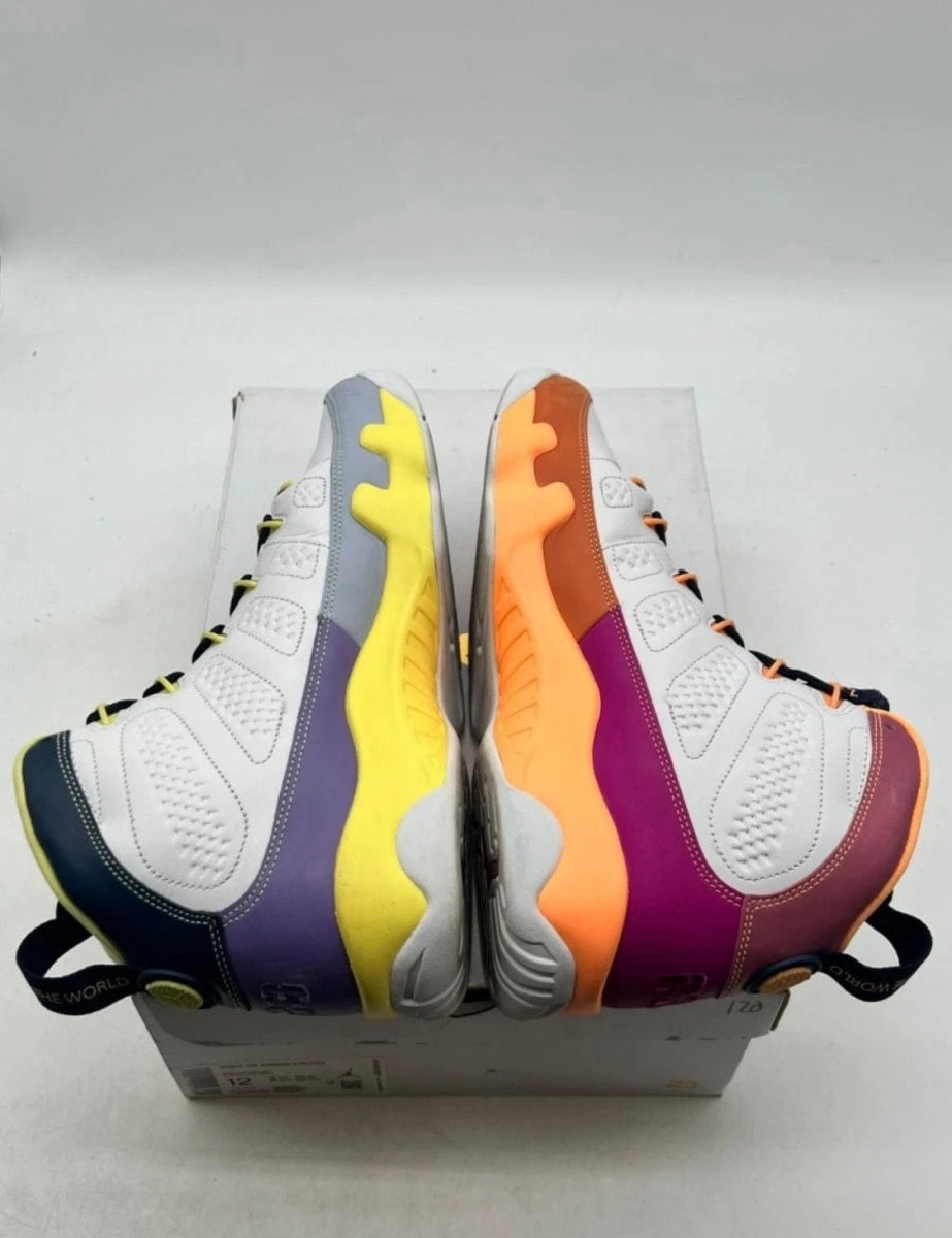 Jordan 9 Retro Change The World (Women's) 12W (Lightly Worn Pre-Owned)JordanWhite/Multi-Color-White - Image 9