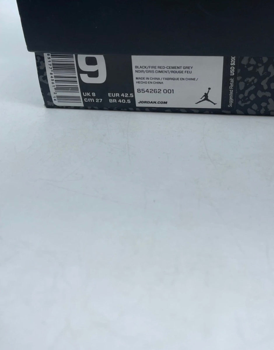 Jordan 3 Retro Black Cement (2018) 9 (Lightly Worn Pre-Owned)JordanBlack/Fire Red-Cement Grey-White - Image 7