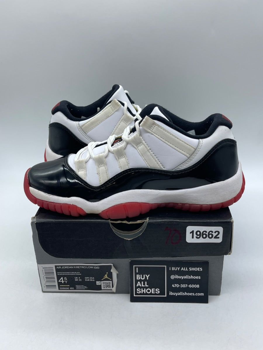 Jordan 11 Retro Low Concord Bred (GS) 4.5Y (Moderately Worn Pre-Owned) - Image 1
