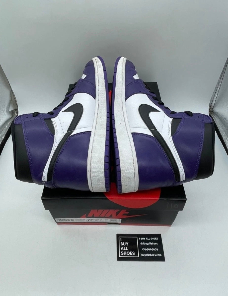 Jordan 1 Retro High Court Purple White 12 (Lightly Worn Pre-Owned)JordanCourt Purple/White-Black - Image 6