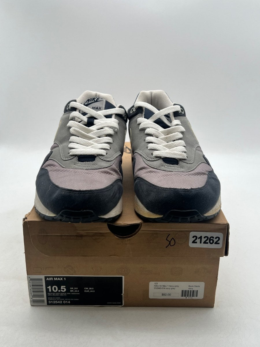 Nike Air Max 1 'Dark Grey Obsidian' 10.5 (Moderately Worn Pre-Owned) - Image 2