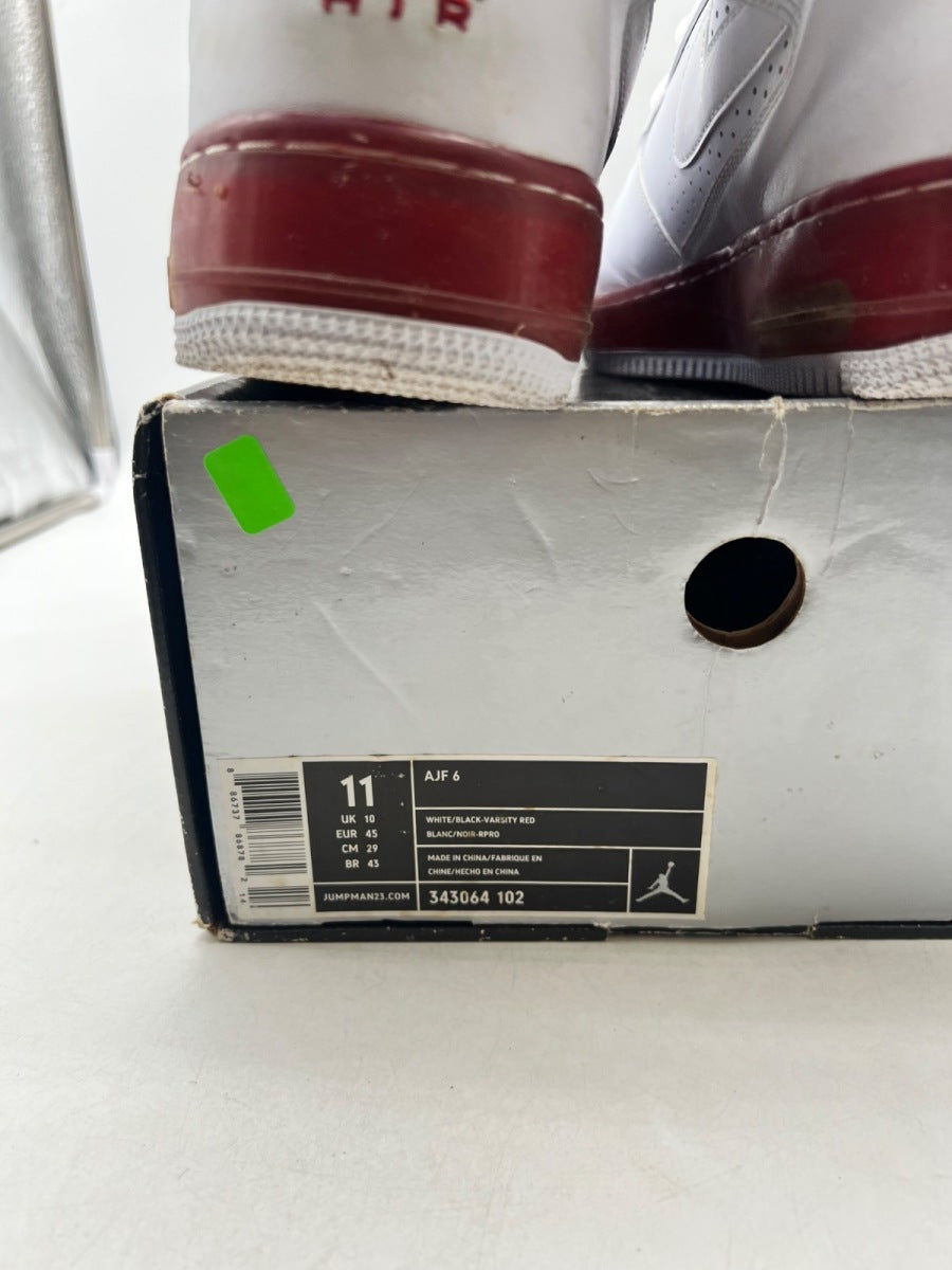 Jordan Fusion 6 Varsity White Red 11 (Moderately Worn Pre-Owned)JordanWhite/Black-Varsity Red - Image 4