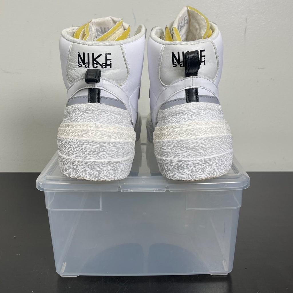 Nike Blazer Mid sacai White Grey 13 (Moderately Worn Pre-Owned)NikeSummit White/White-Wolf Grey-Black - Image 4