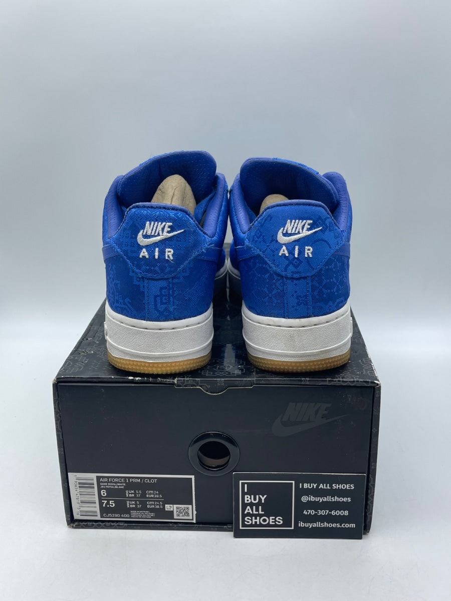 Nike Air Force 1 Low CLOT Blue Silk 6 (Moderately Worn Pre-Owned) - Image 3