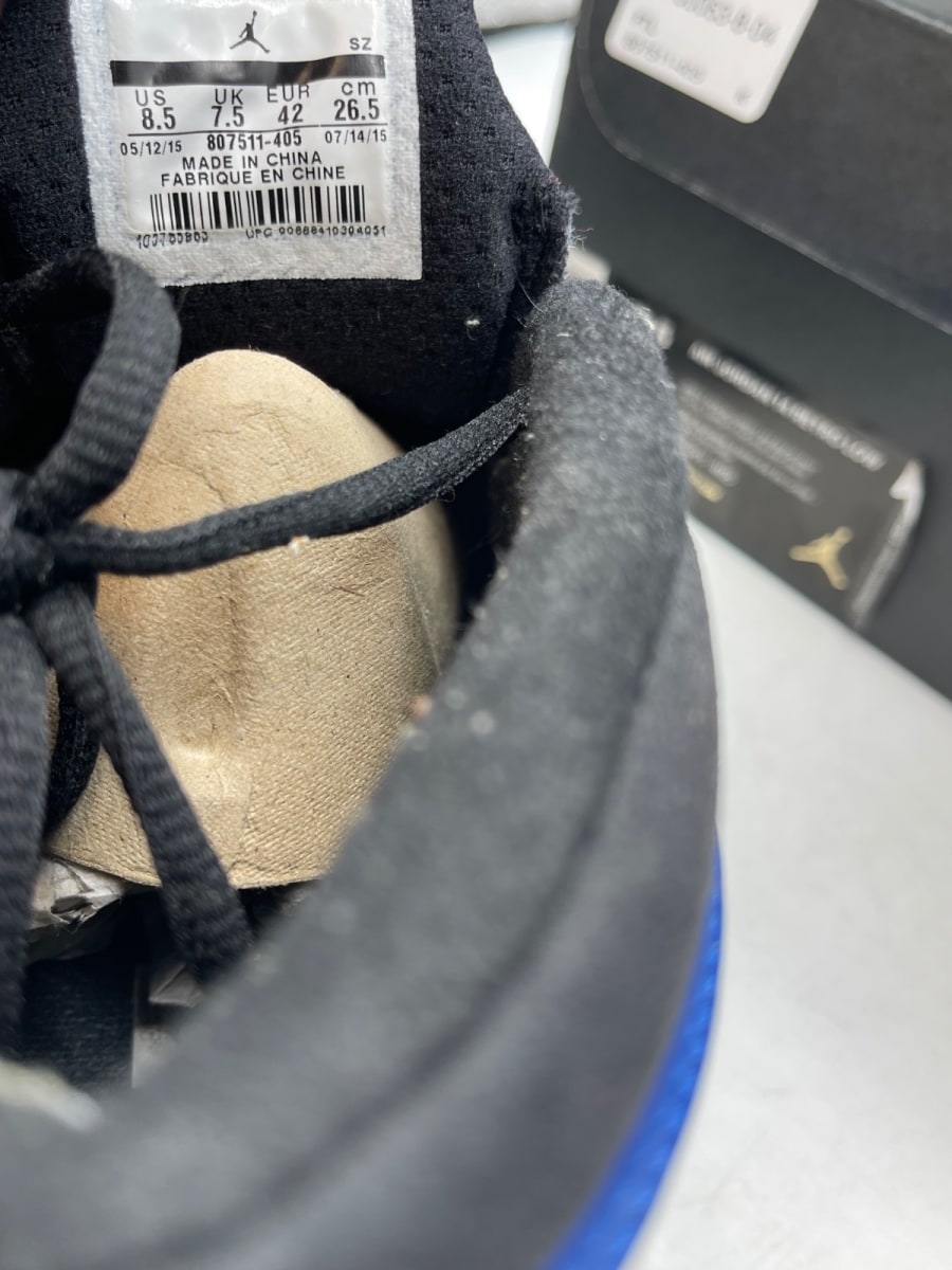 Jordan 14 Retro Low Laney (2015) 8.5 (Moderately Worn Pre-Owned)JordanVarsity Royal/Varsity Maize-Black-White - Image 8