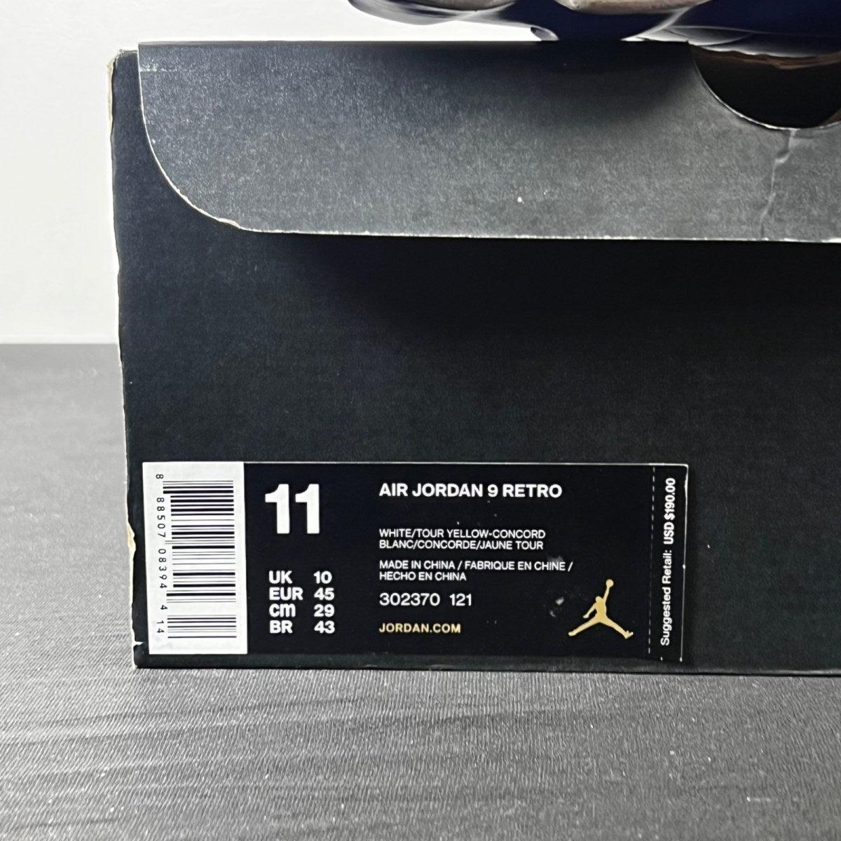 Jordan 9 Retro Kobe Bryant PE 11 (Lightly Worn Pre-Owned)JordanWhite/Concord-Tour Yellow - Image 6