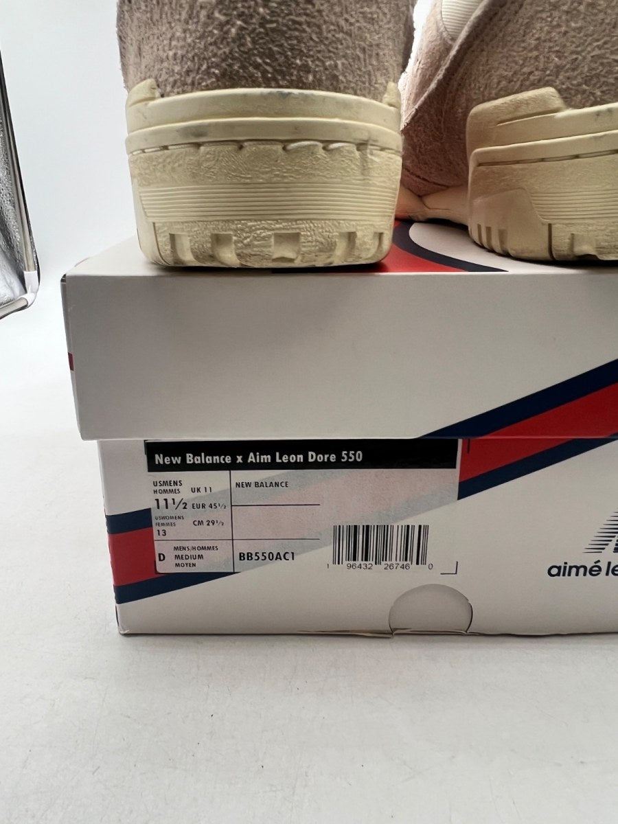 New Balance 550 Aime Leon Dore Grey Suede 11.5 (Lightly Worn Pre-Owned)New BalanceGrey/White/Blue - Image 4