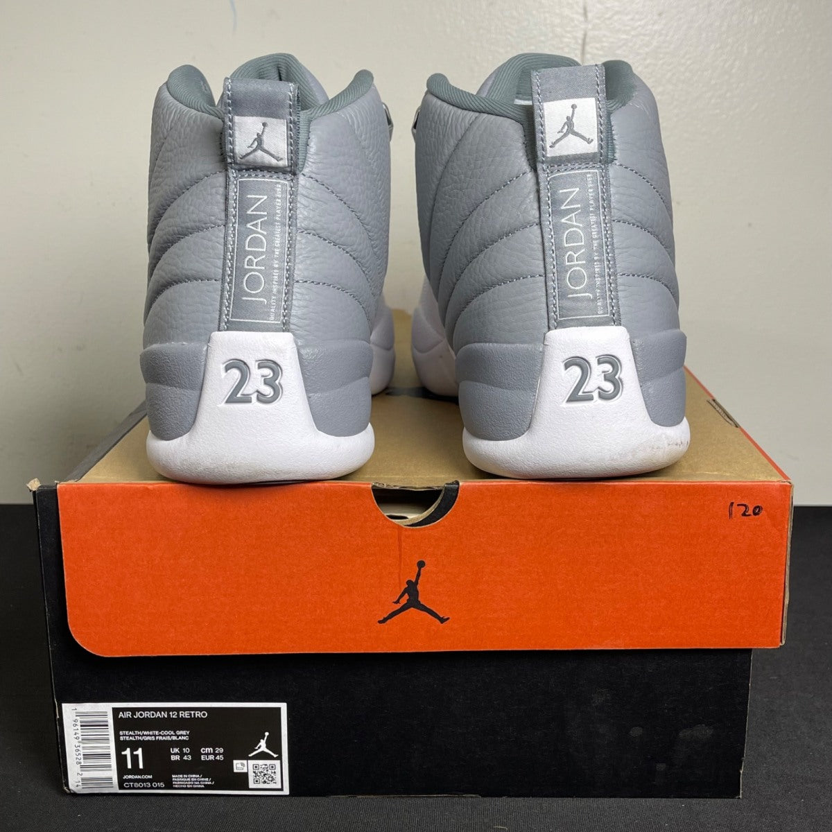 Jordan 12 Retro Stealth (Size 11) - aux