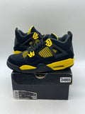 Jordan 4 Retro Thunder (2023) (GS) 4.5Y (Moderately Worn Pre-Owned)JordanBlack/Tour Yellow - Image 1