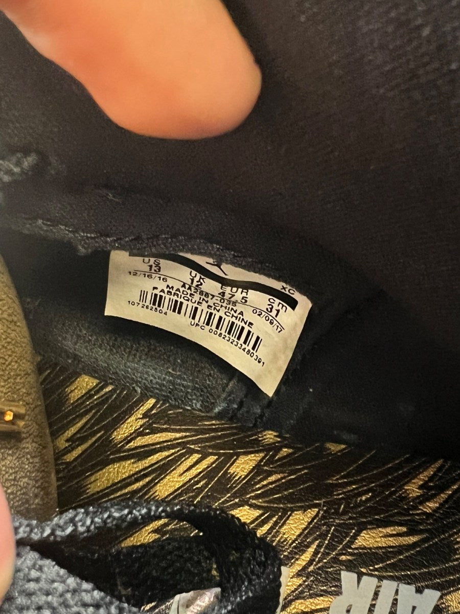 Jordan 1 Retro High OG Wings 13 (Lightly Worn Pre-Owned)JordanBlack/Black-Metallic Gold - Image 6