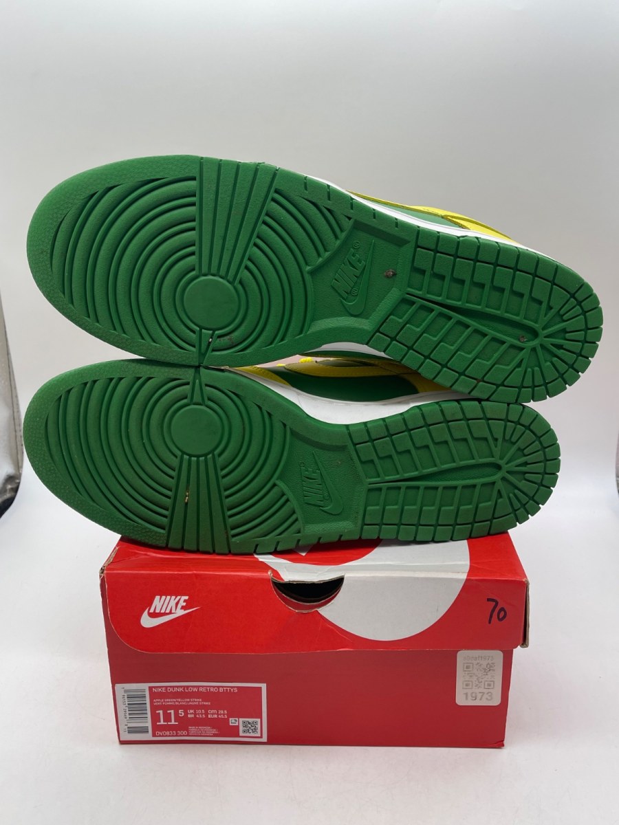 Nike Dunk Low Retro Reverse Brazil 11.5 (Moderately Worn Pre-Owned)NikeApple Green/Yellow Strike-White - Image 7