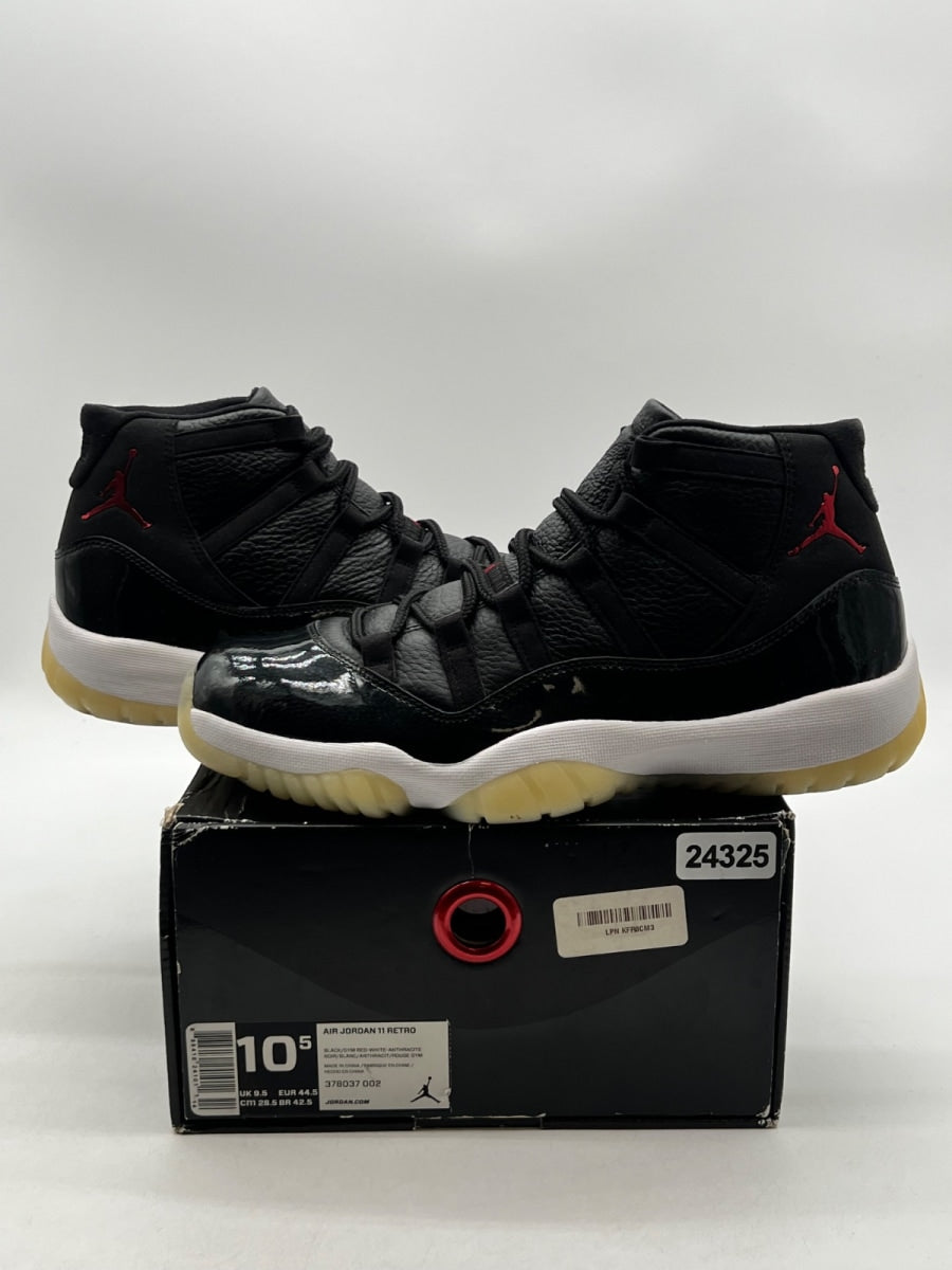 Jordan 11 Retro 72-10 10.5 (Lightly Worn Pre-Owned)JordanBlack/Gym Red-White-Anthracite - Image 1