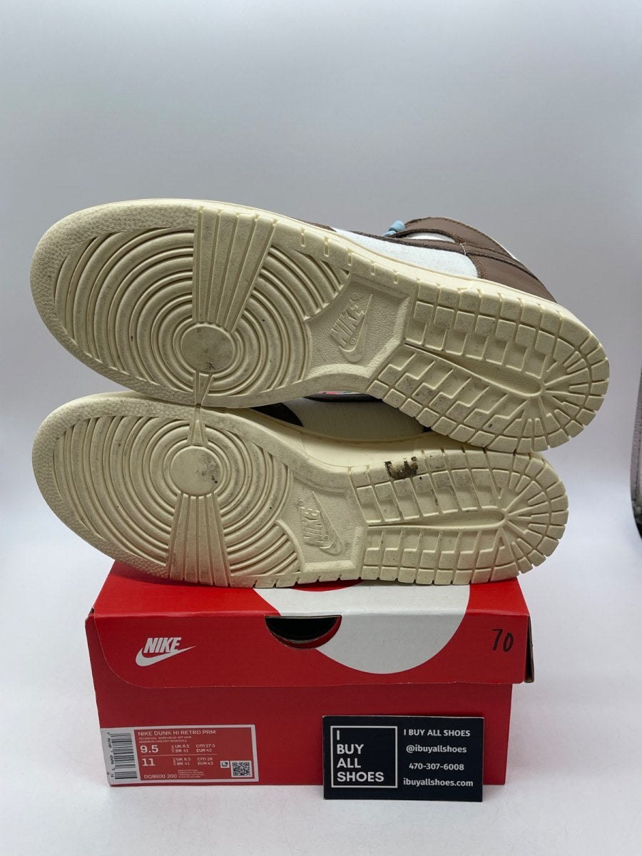 Nike Dunk High PRM Vintage Pecan Sail 9.5 (Moderately Worn Pre-Owned) - Image 7
