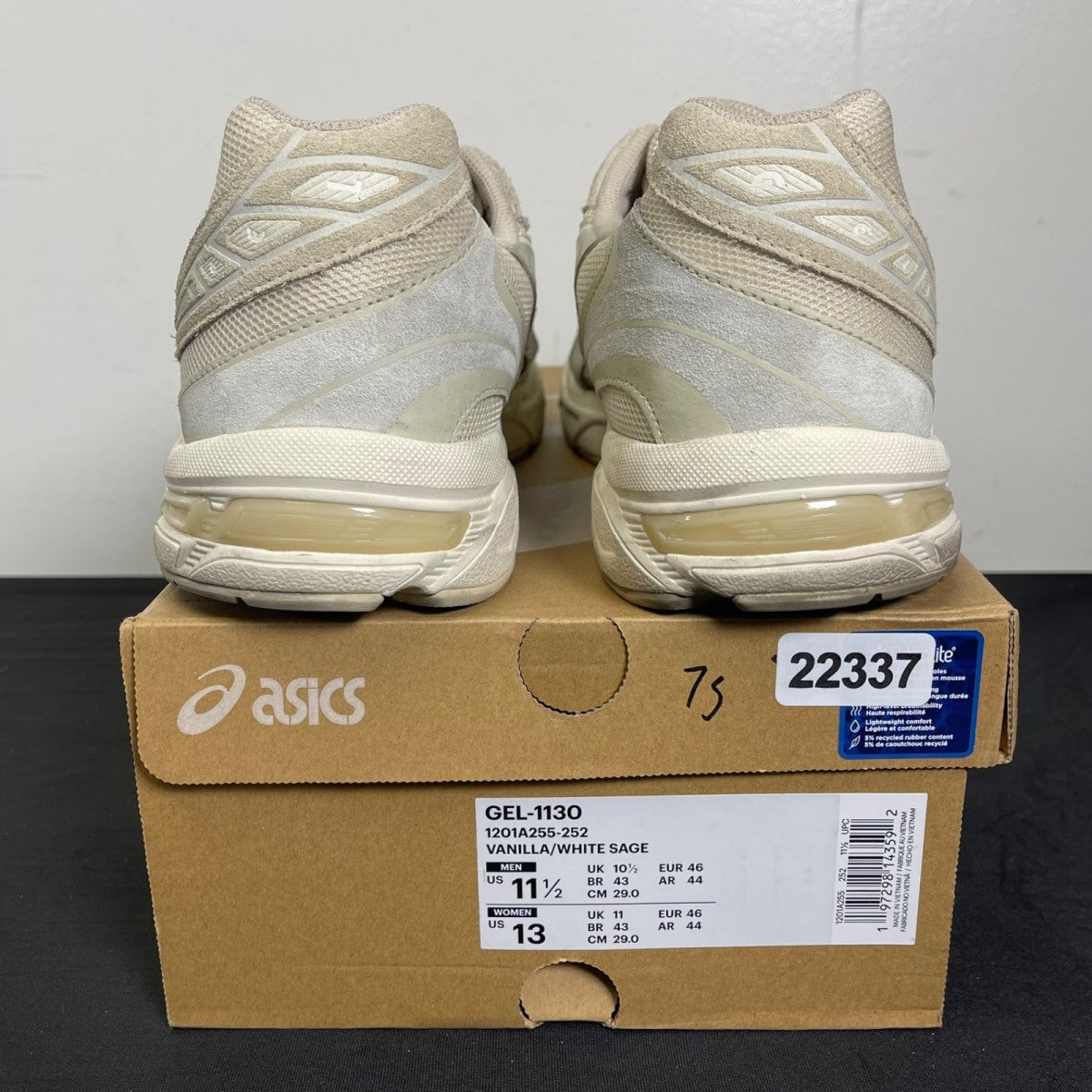 ASICS Gel-1130 Vanilla White Sage 11.5 (Moderately Worn Pre-Owned)ASICSVanilla/White Sage - Image 4