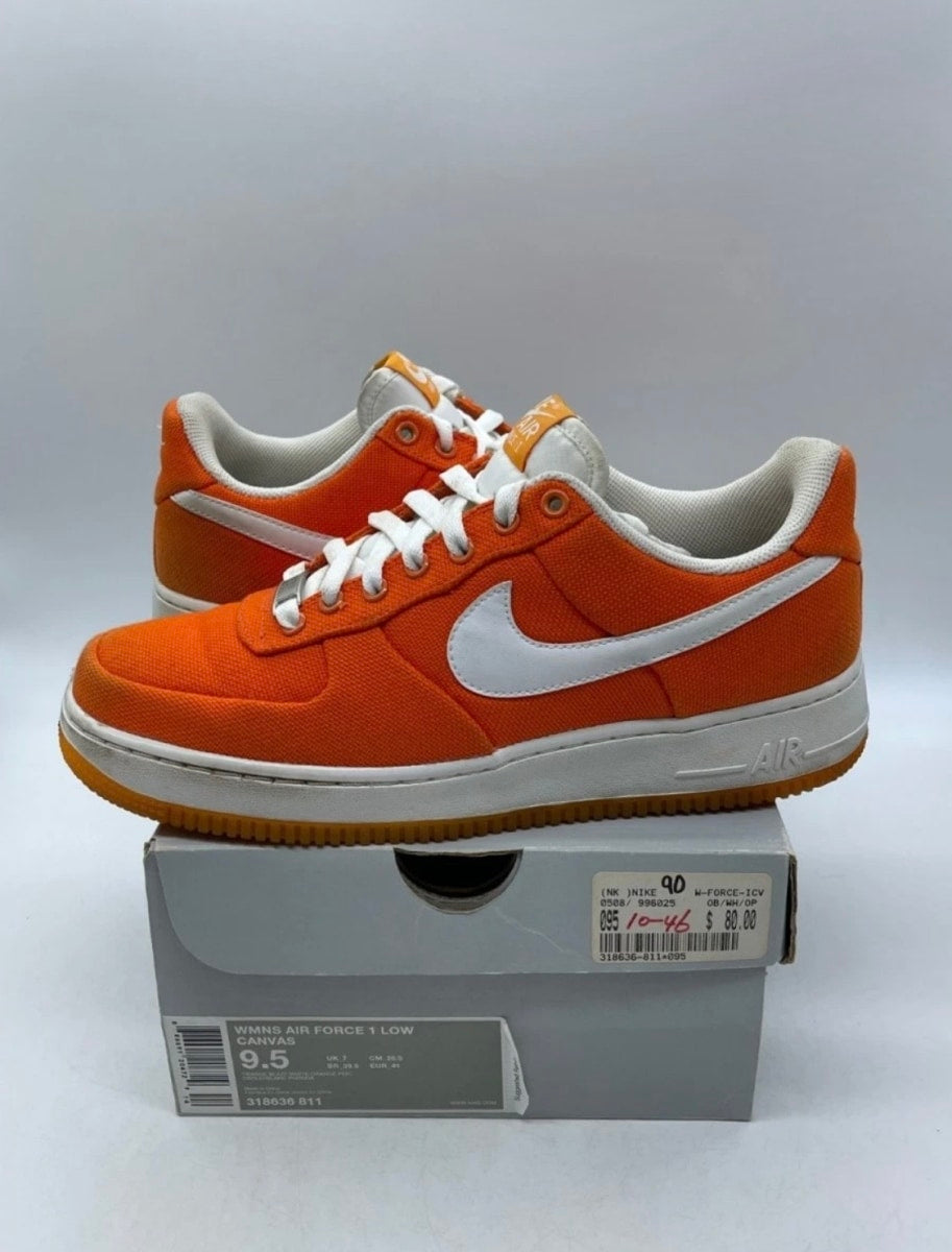 Nike Air Force 1 Low Orange Peel (GS) 9.5Y (Heavily Worn Pre-Owned)NikeOrange Blaze/White-Orange Peel - Image 1
