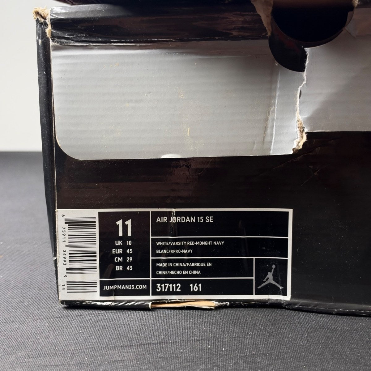 Jordan 15 SE White Navy Red (Size 11) - Image 4