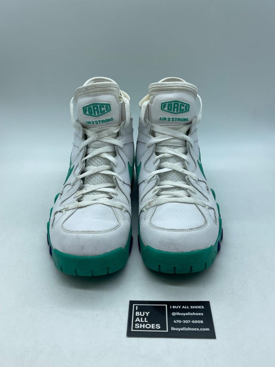 Nike Air Max 2 Strong White Violet Atomic Teal 13 (Moderately Worn Pre-Owned) - Image 2