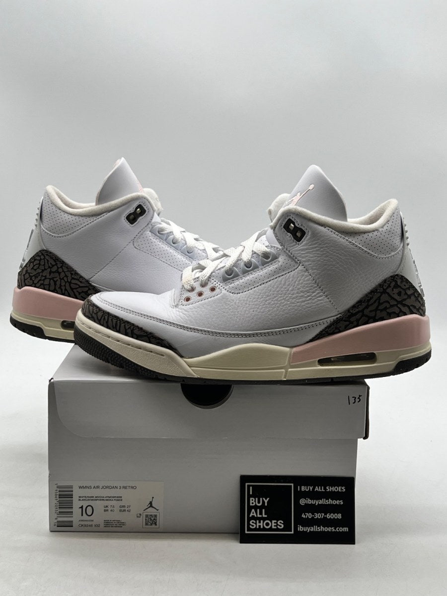 Jordan 3 Retro Neapolitan Dark Mocha (Women's) 10W (Moderately Worn Pre-Owned) - Image 1