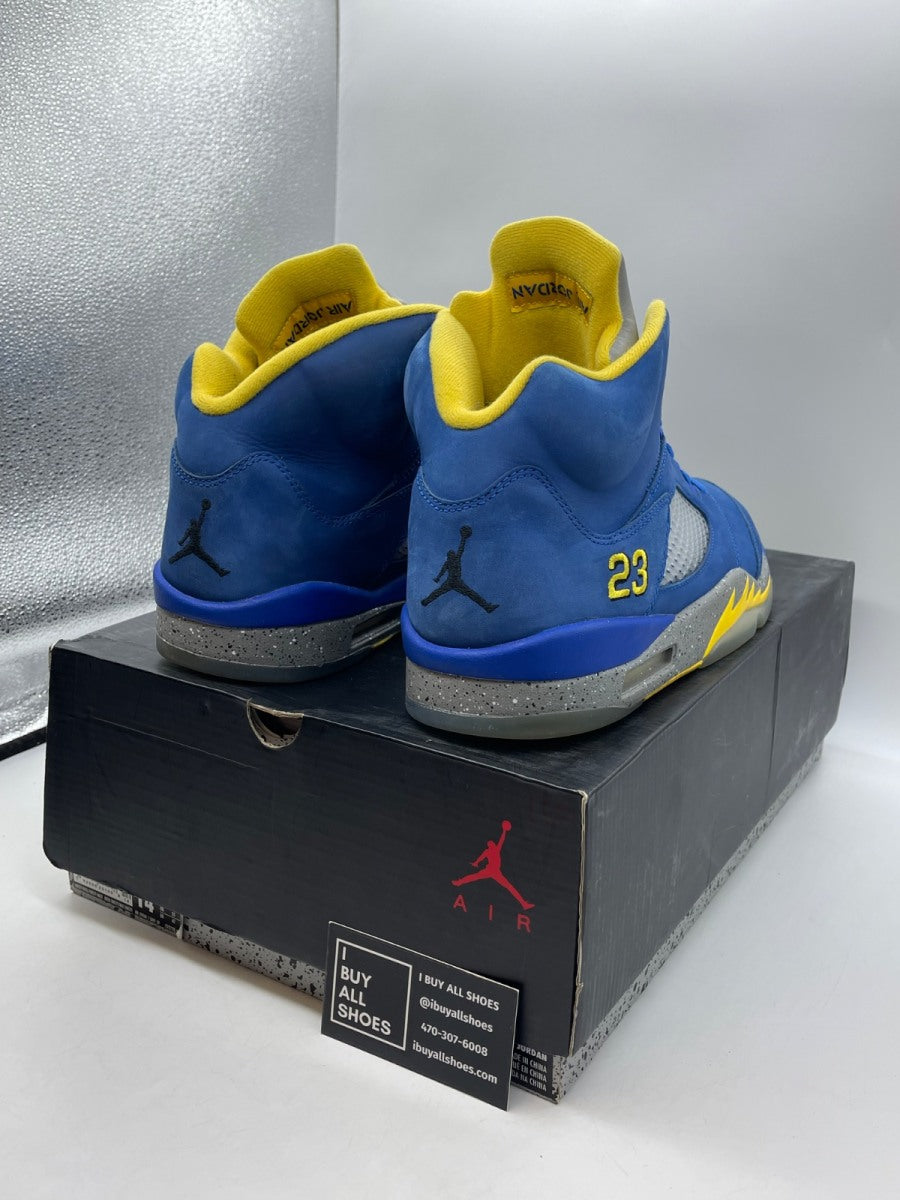 Jordan 5 Retro JSP Laney Varsity Royal 14 (Moderately Worn Pre-Owned) - Image 5