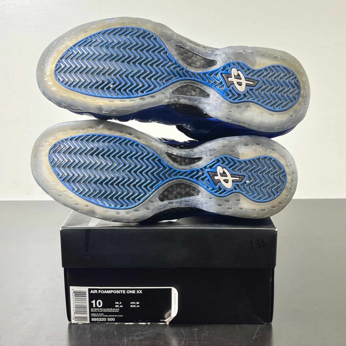 Nike Air Foamposite One Royal Blue XX 20th Anniversary (2017) 10 (Lightly Worn Pre-Owned)NikeDark Neon Royal/Black-White - Image 6