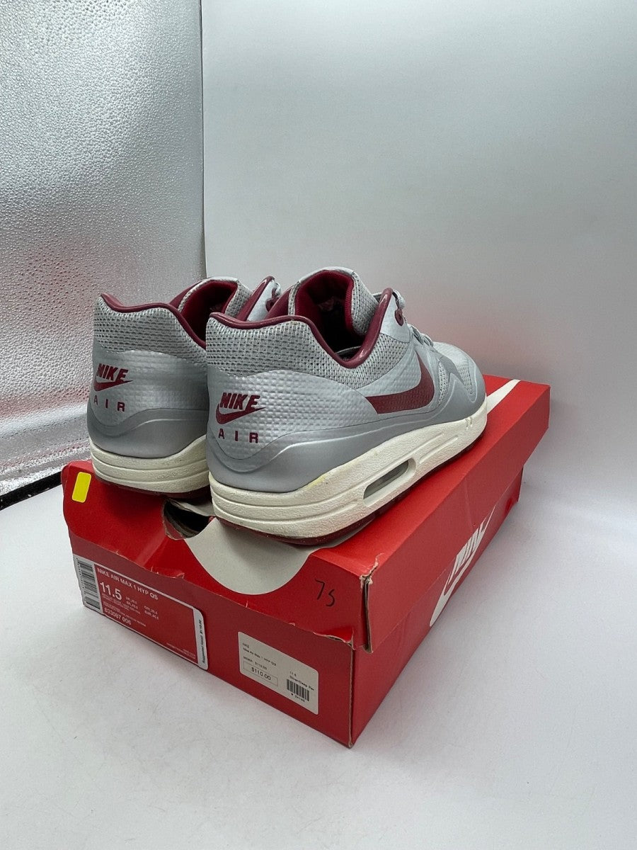 Nike Air Max 1 Hyperfuse Night Track 11.5 (Moderately Worn Pre-Owned)NikeMetallic Silver/Deep Red-Sail - Image 5