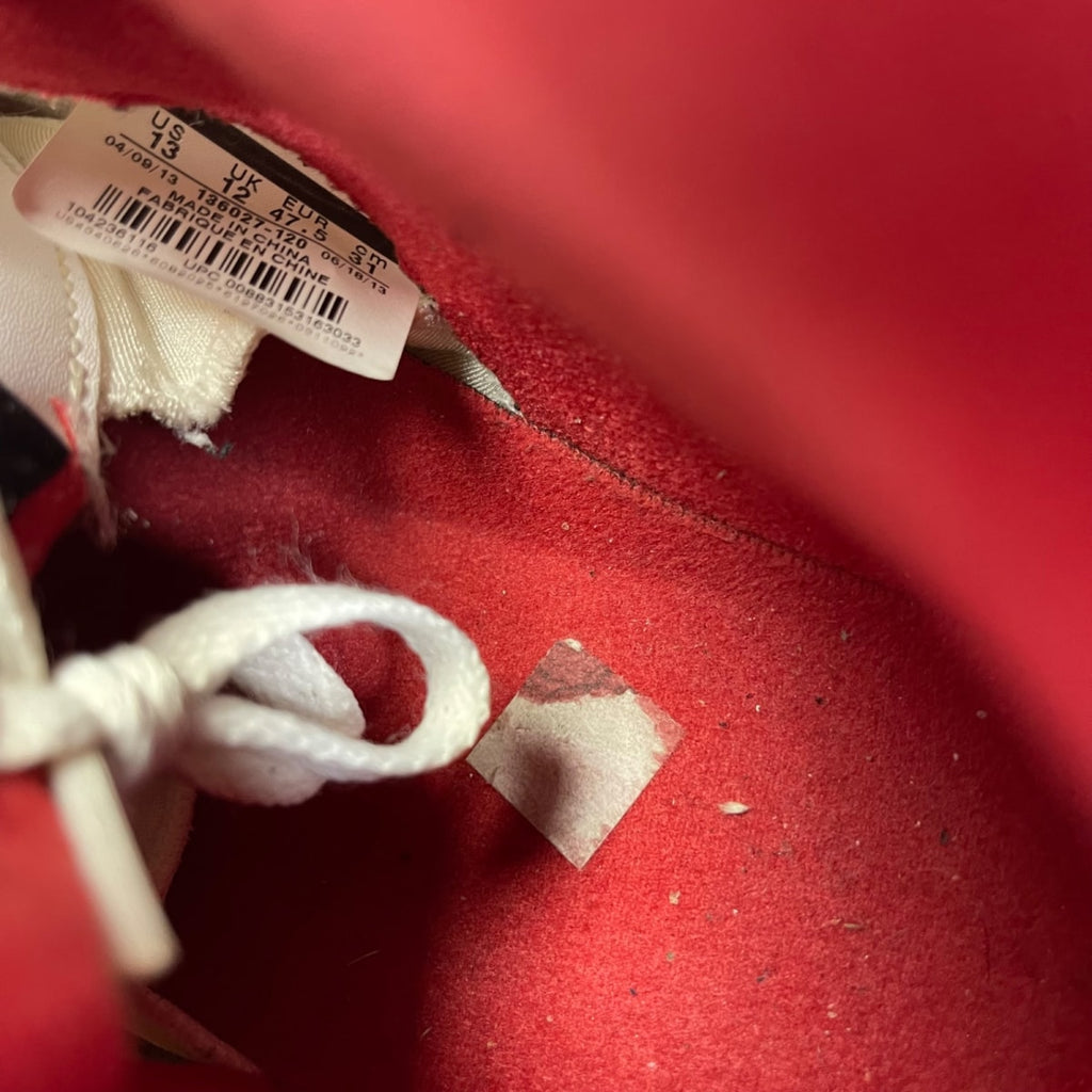 Jordan 5 Retro Fire Red Black Tongue (2013) 13 (Moderately Worn Pre-Owned)JordanWhite/Fire Red-Black - Image 6
