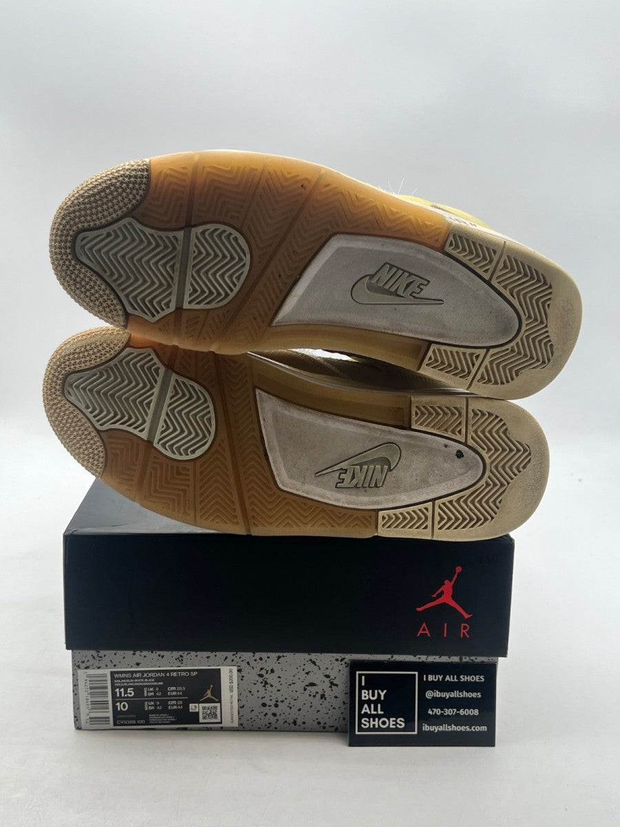 Jordan 4 Retro Off-White Sail (Women's) 11.5W (Moderately Worn Pre-Owned) - Image 8