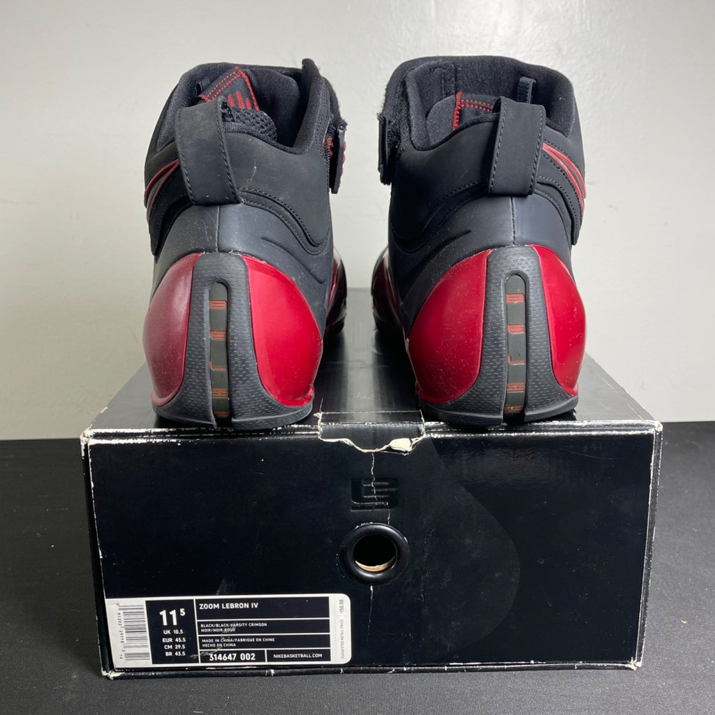 Nike LeBron 4 Black Crimson (Size 11.5) - Image 4