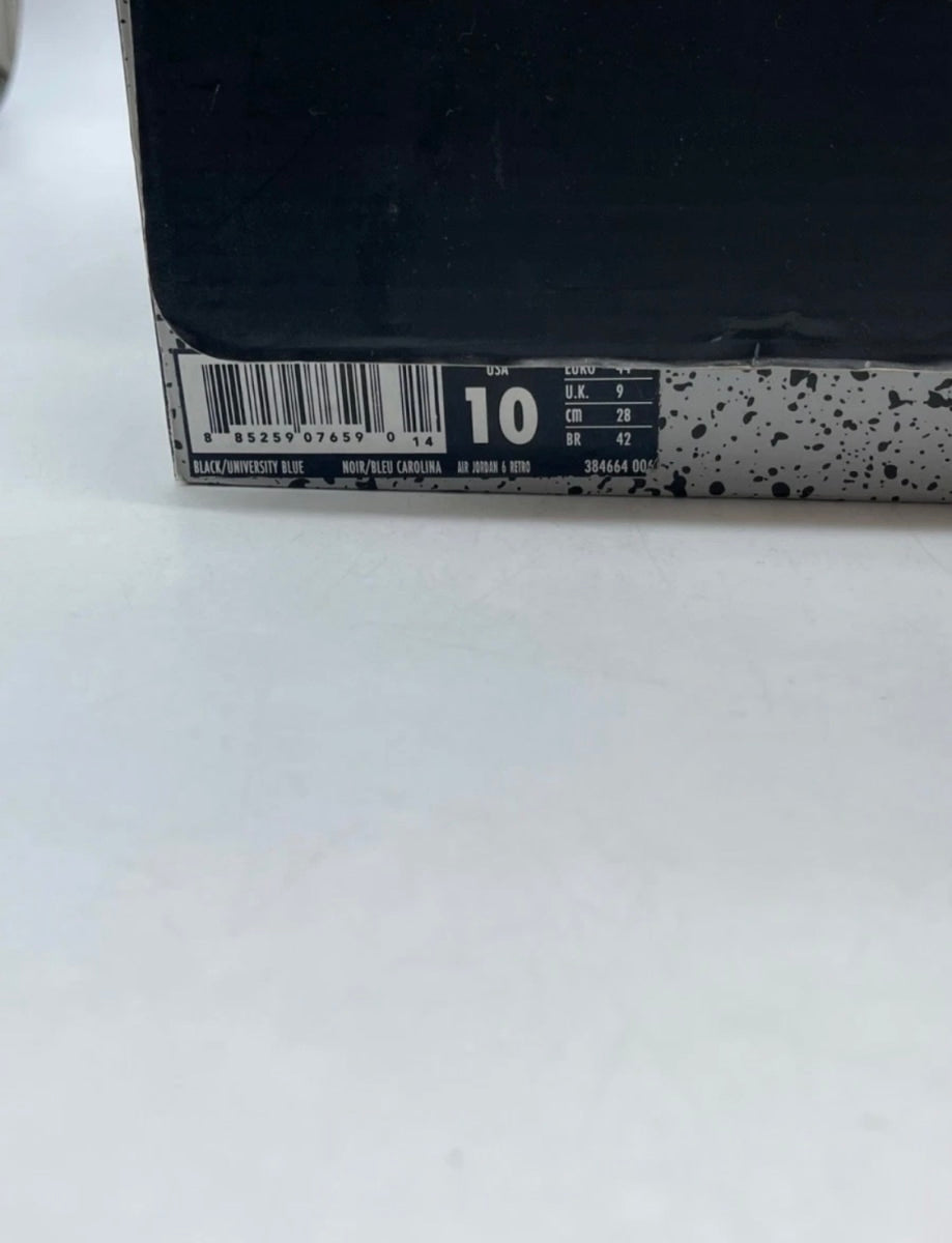 Jordan 6 Retro UNC 10 (Moderately Worn Pre-Owned)JordanBlack/University Blue - Image 9